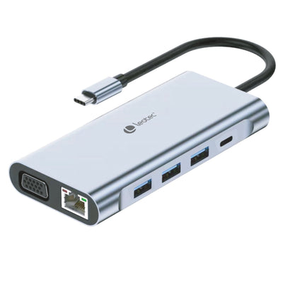 Leotec Docking Station 11-1 1USB-C PD100 3USB3.0 1USB-C 1 HDMI 1VGA 1TJSD Mcsd — image 1