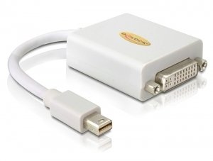 Delock Adapter Mini DisplayPort 1.1 Male DVI Female Passiv White — image 1