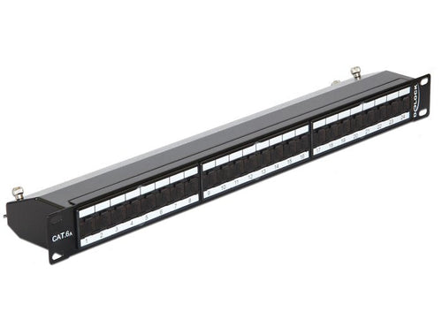 Delock 19 Patch Panel 24-PORT CAT.6A Black Protegido — image 1