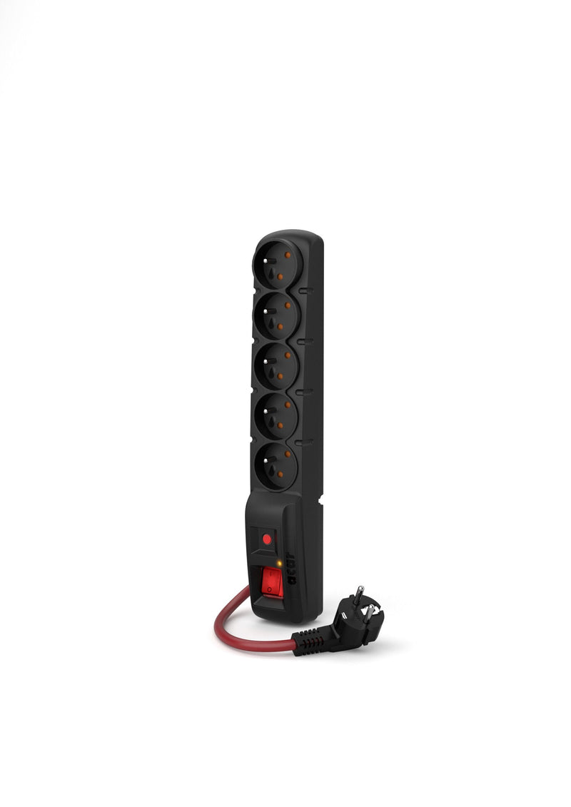 Acar Power Strip F5 Power Black 5 Salidas AC 230V 5M