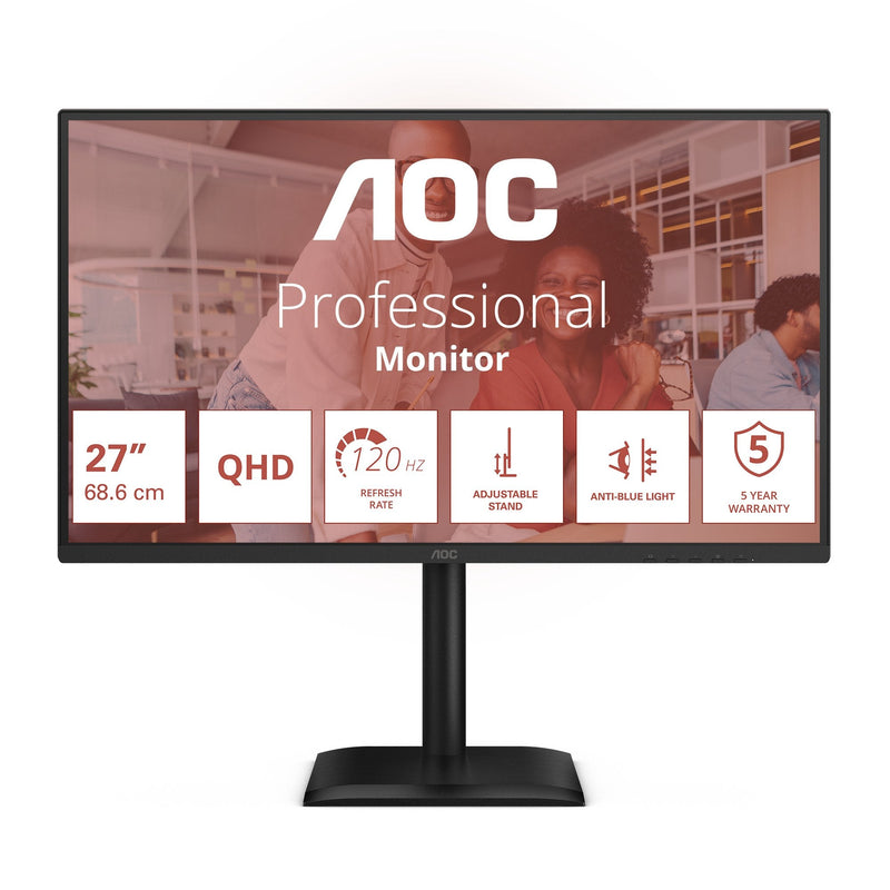 AOC Monitor E4 Q27E4U 27 2560 X 1440 Pixels Quad HD LED Negro