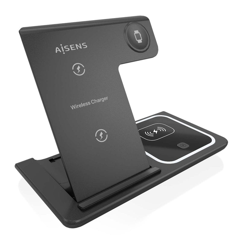 Aisens Charger Wireless USB-C 3 1 15W Mobile Phone Apple Watch, Ariculares With Case Charging Black