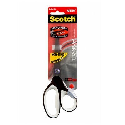 Scotch 1468TMX Tijera Desk And Manualidades Universal Corte Recto Black Steel Inoxidable, White — image 1
