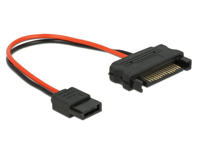 Delock Cable Power SATA 15 Pin Male Slim SATA 6 Pin — image 1