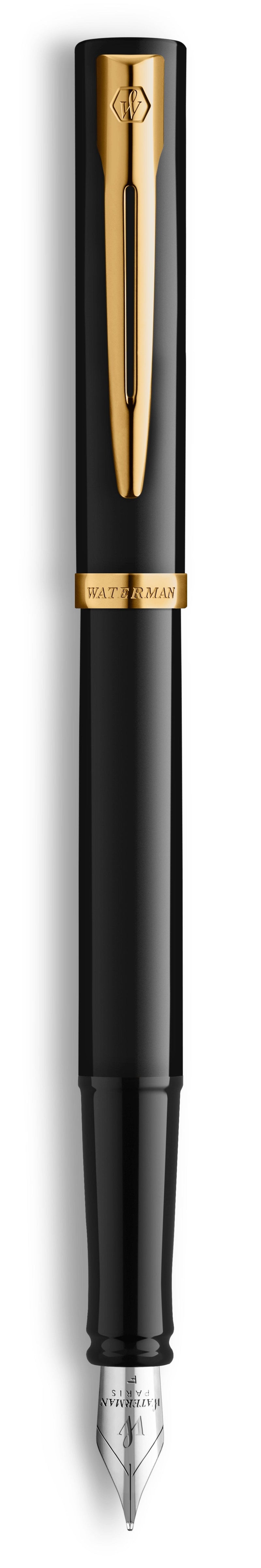 Waterman Pluma Estilográfica Impression Black Lack Gt F Blue Box Of Regalo
