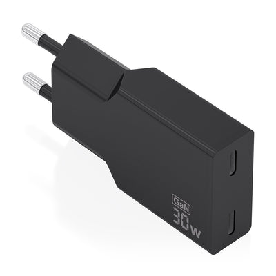 Aisens Wall Charger GaN A110-1006 2x USB Type-c 30W Black — image 1