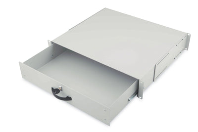 Digitus Drawer 2U 483MM Grey With Lock — image 1
