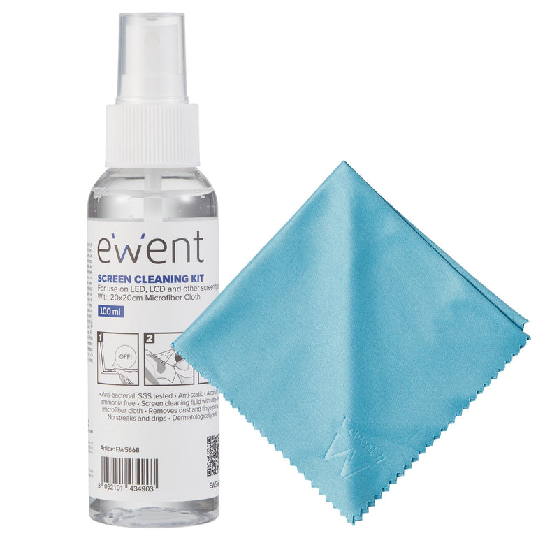 Ewent Kit Cleaning Screens 100ML Conpañ Or Microfibra 20X20CM