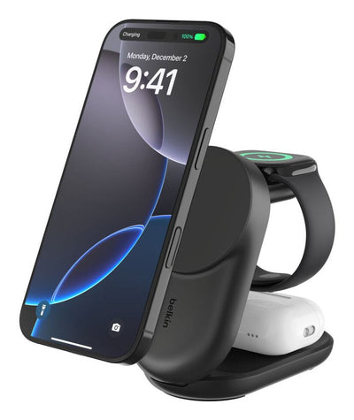 Belkin Charger Wireless QI2 Fitness Tracker, Headphones Smartphone, Watch Smart Black USB Charging Fast Indoor — image 1