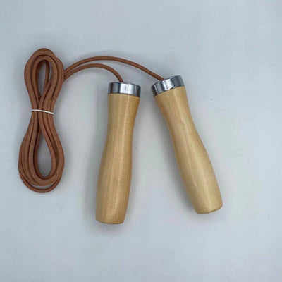Real Cowhide Solid Wood Handle Bearing Rope