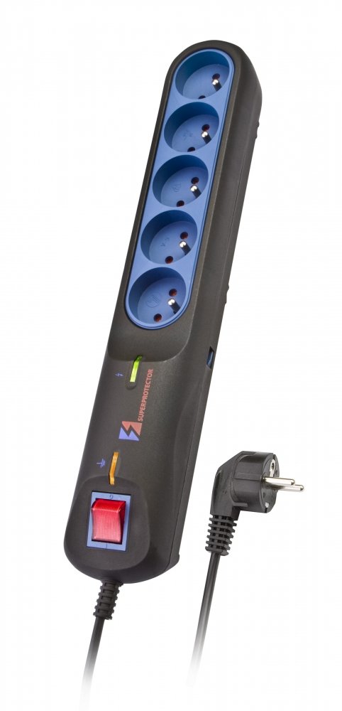 Lestar 1966002822 Base Múltiple 2,5M 230 Salidas AC Indoor Black Blue