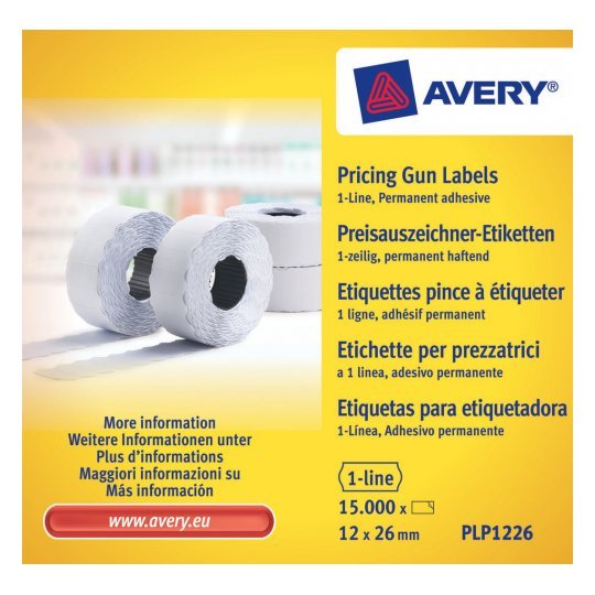 Avery PLP1226 Label Self-adhesive Precio Permanente 15000 Piece