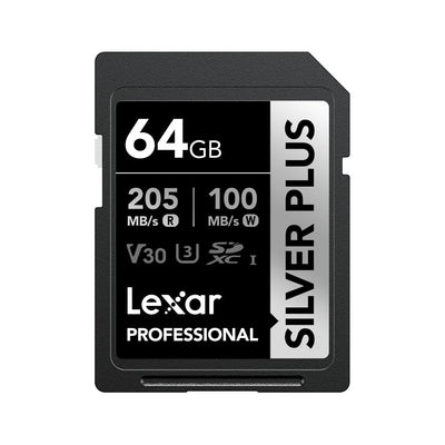 Lexar Sdxc 64GB Professional Silver Plus Uhs-i U3 A2 4K V30 — image 1