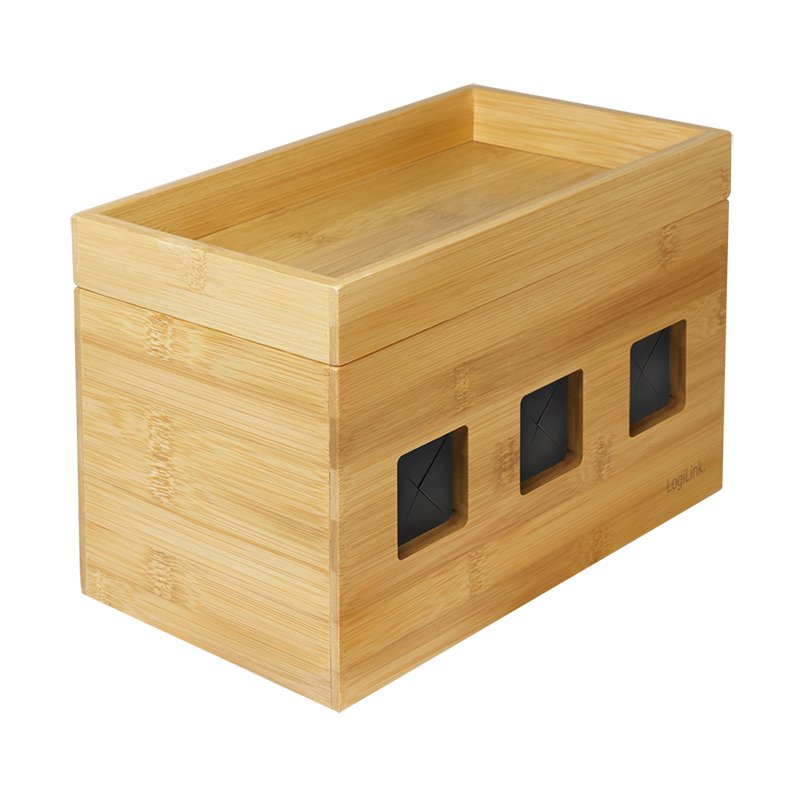 Logilink Box Of Gestión Cables Bambú 255 X 140 X 165MM