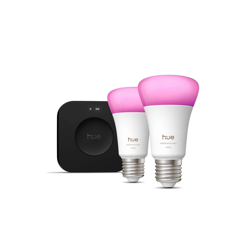 Philips Hue White And Colour Ambiance Kit Inicio: 2 Bulbs Inteligentes E27 With Capacity Colour + Hue Bridge P