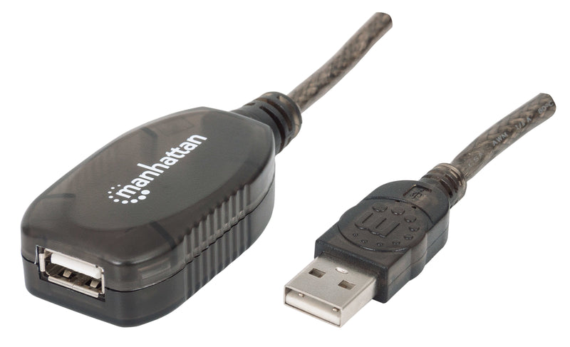 Manhattan USB Cable 20M 2.0 USB Alargo Activo Black