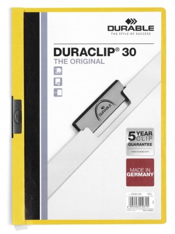 Durable Folder With Pinza Duraclip Genuine 30 Yellow — image 1
