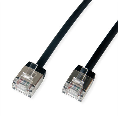 Roline U FTP Datacenter Network Cable CAT.6A (class Ea), Lsoh, Slim, Extra Kurzer Plug Black 1,5M — image 1