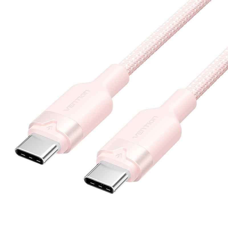 Vention USB Cable 2.0 Type-c 3A Trdph USB Type-c Male USB Type-c Male Up To 60W 480Mbps 2M Pink