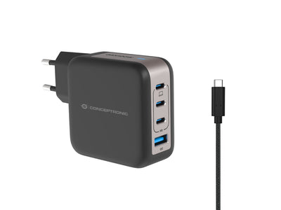 Conceptronic Charger 4PORT 100W,3x USB-C,1x USB-A 1.5M Sw — image 1