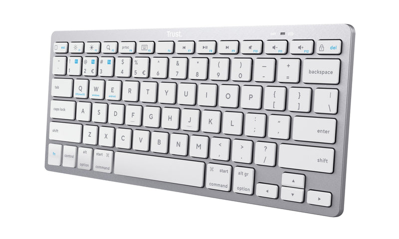 Trust Keyboard Compacto Wireless Bluetooth 24654 Silver
