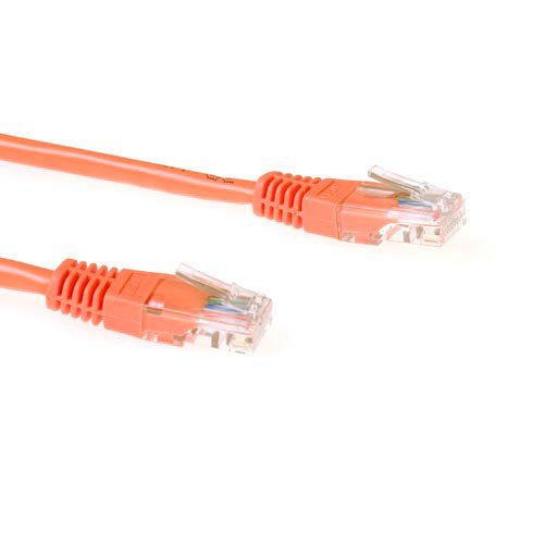 Orange 15 Meter U UTP CAT.6 Patch Cable With RJ45 Connectors
