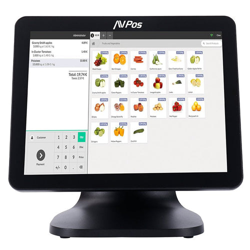 Avpos Tpv K5000 Aluminium 15 Touchscreen - N100 - 8GB Memory - SSD 128GB - VGA And HDMI - Black — image 1