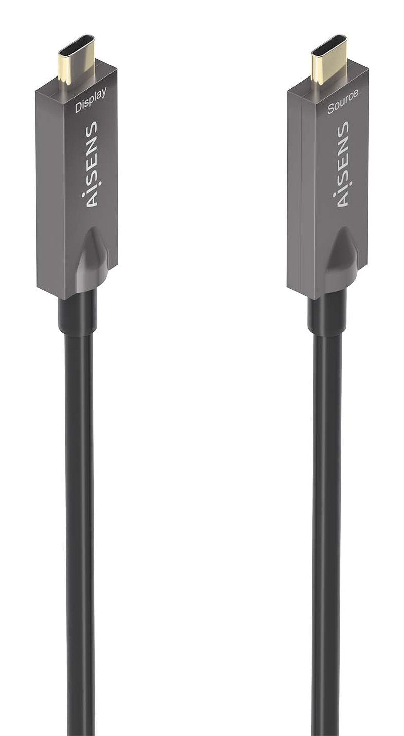Aisens Cable USB 3.1 GEN2 10Gbps Aoc 4K 3A 60W E-mark USB-C M/M 10M