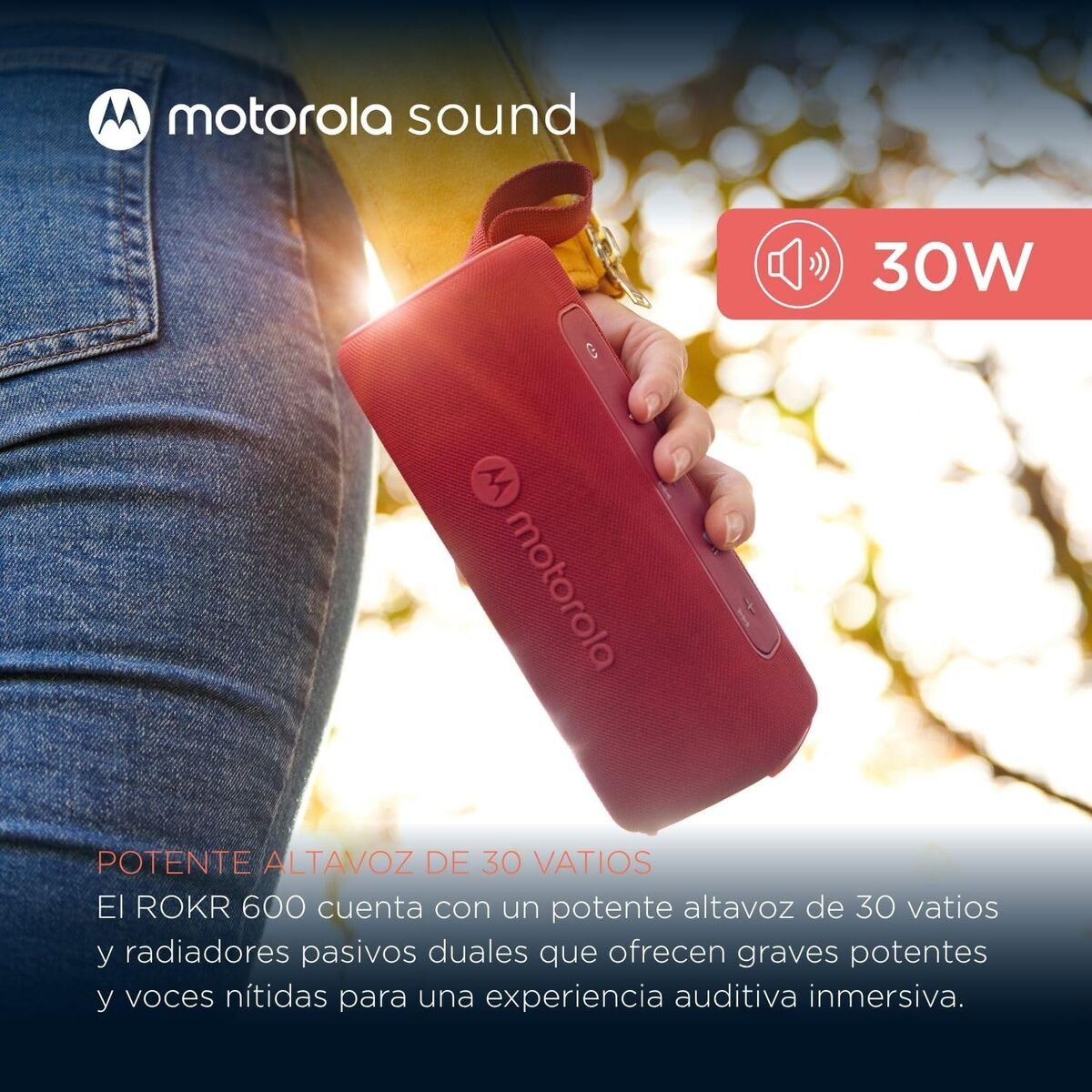 Motorola Portable Bluetooth Speakers Motorola Rokr 600 30 W Red