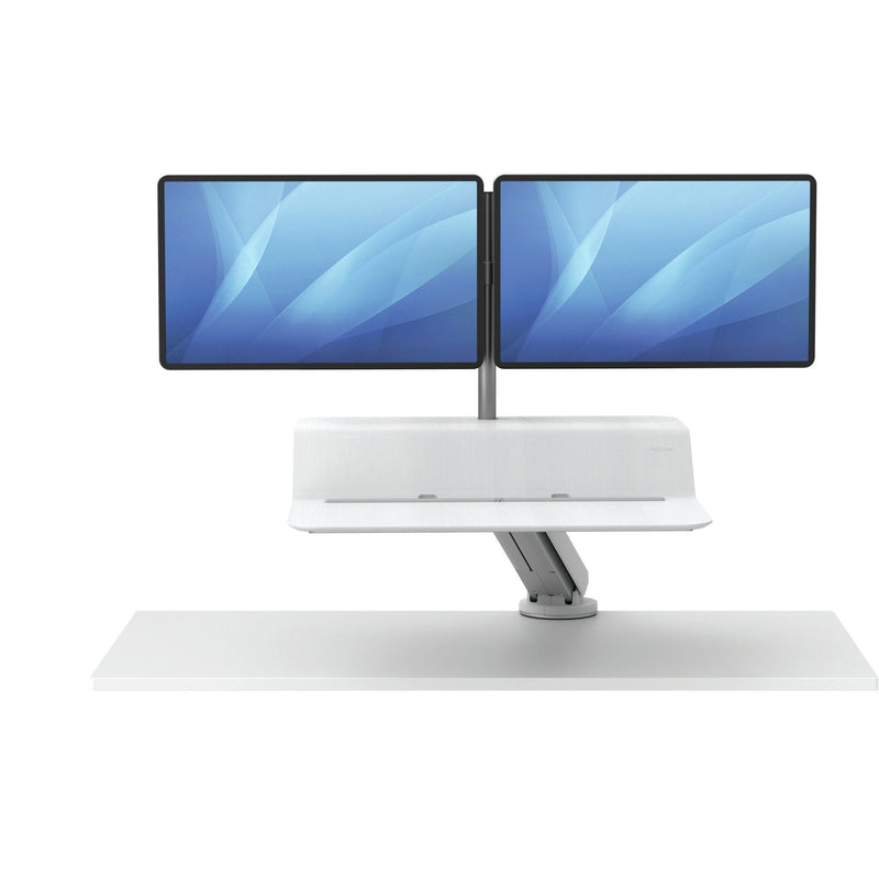 Fellowes Solución Lotus Sentado/de Pie 2 Monitores White