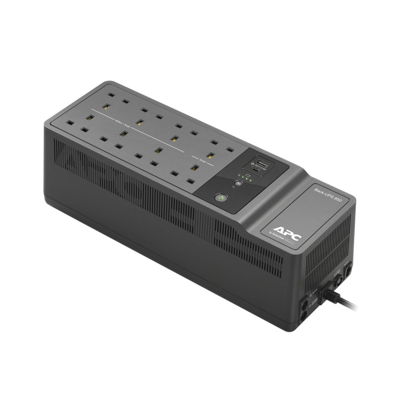 Apc Back-ups BE850G2 UPS Ca 230V 520 Watts 850VA Connectors Output 8 Reino Unido Black