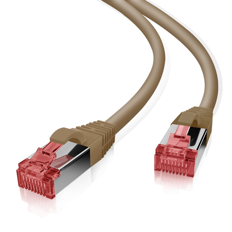 Helos Network Cable S/FTP CAT.6 Brown 10,0M