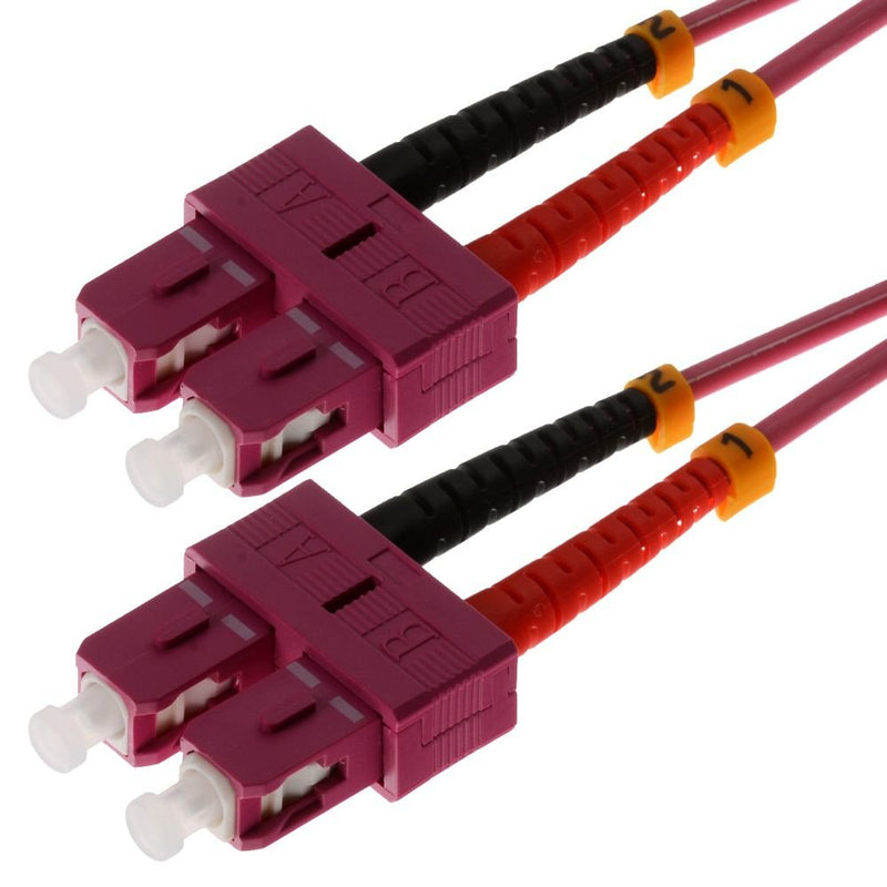 Helos Lwl Network Cable Sc/Sc Duplex 50/125?M OM4 Erikavioletat 7,5M