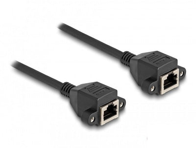 Delock 80197 Cable Extensión RJ50 Female a Female S/FTP 0,25M Black — image 1