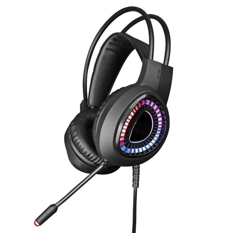 Omega Varr Helmet Pro-gaming Light LED Cancelacion Ruido Mic VH8010 USB 7.1 Black