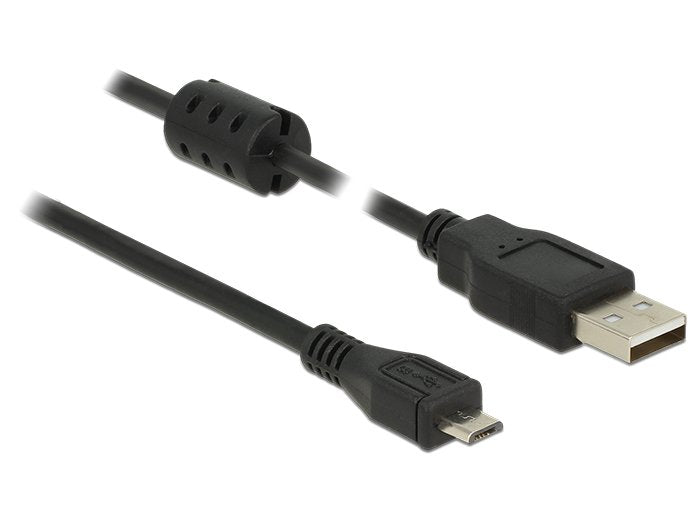 Delock USB Cable 2.0 Tipo-a Male USB 2.0 Micro-b Male 1,0M Black