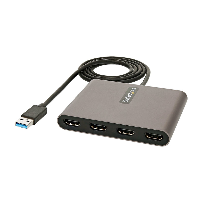 StarTech.com Adapter USB 3.0A 4 Ports HDMI Graphics Card And Vídeo External Dongle Key USB-A a 4x HDMI 1080P a