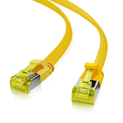Helos Ultra Flaches Patchkabel U/FTP CAT.6A Yellow 10,0M — image 1