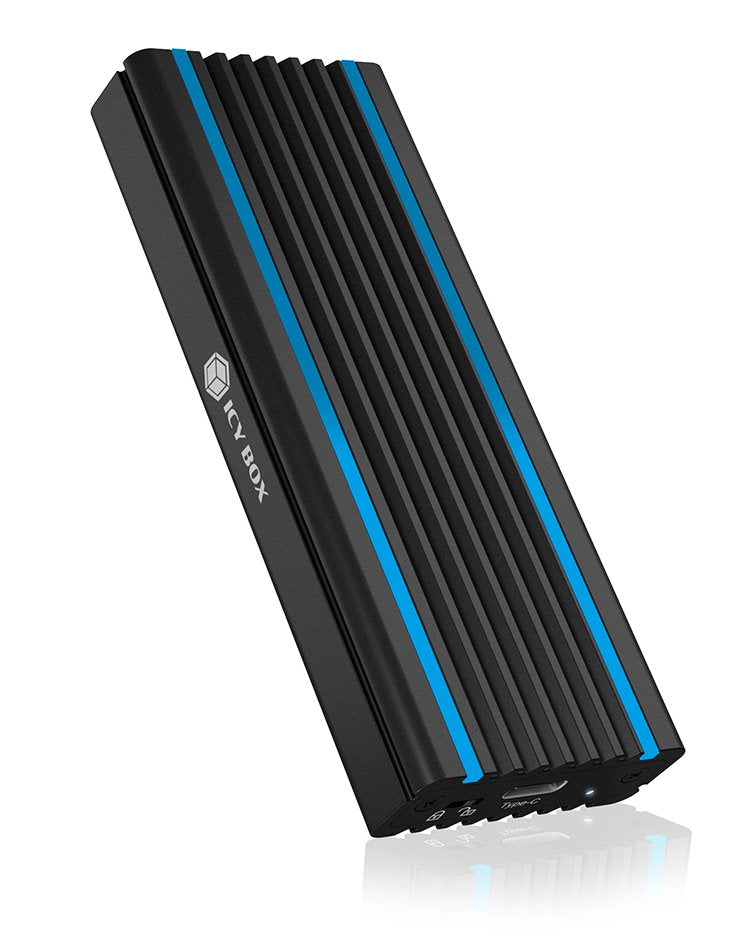 Icy Box IB-1824ML-C31, External Enclosure Unit Estado Sólido (SSD) Iluminación RGB