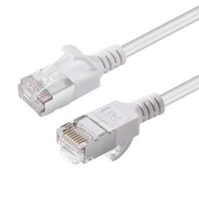 Microconnect V-FTP6A01W-SLIM Network Cable White 1M CAT.6A U/FTP (STP) — image 1