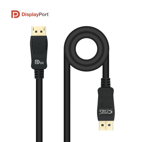 Nanocable Cable DisplayPort 1.4 Certif. VESA DP/M-dp/M 1.5M - Black — image 1