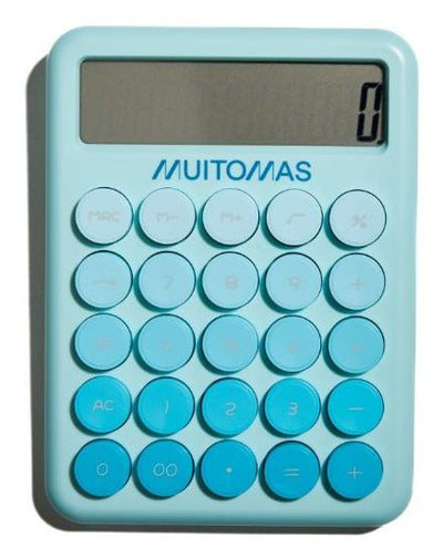 Muitomas Calculator , Laptop With Screen Large 12 Dígitos, Funciona With Battery Aaa, Colour Blue Petróleo — image 1