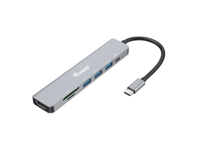 Equip Dock Usb-c-hdmi, 3x USB 3.0, 100W Pd, SD TF Black — image 1