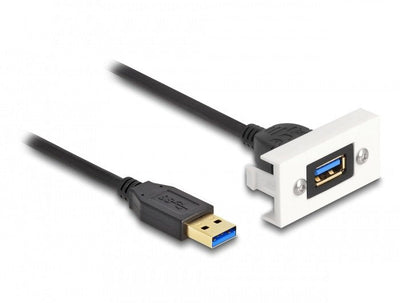 Delock Módulo Easy 45 Superspeed USB (USB 3.2 Gen 1) USB Tipo-a Female a USB Tipo-a Male 22,5 X 45MM — image 1