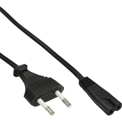 Inline Cable Power , Plug Italia CEE7/16A Plug Euro 8 C7, Black 1,8M — image 1