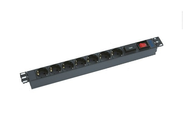 Triton RAB-PD-X12-A1 Power Strip 19 1U 7X Contact Protection With Protection Contra Rayos