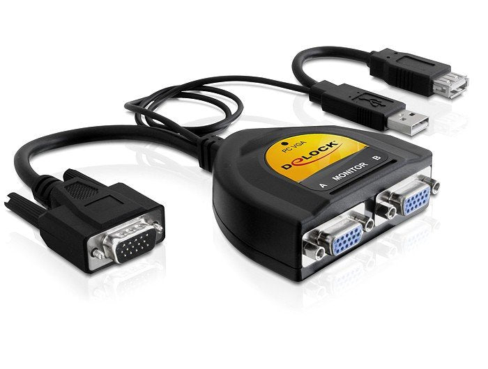 Delock Splitter VGA 2X1 With Power USB