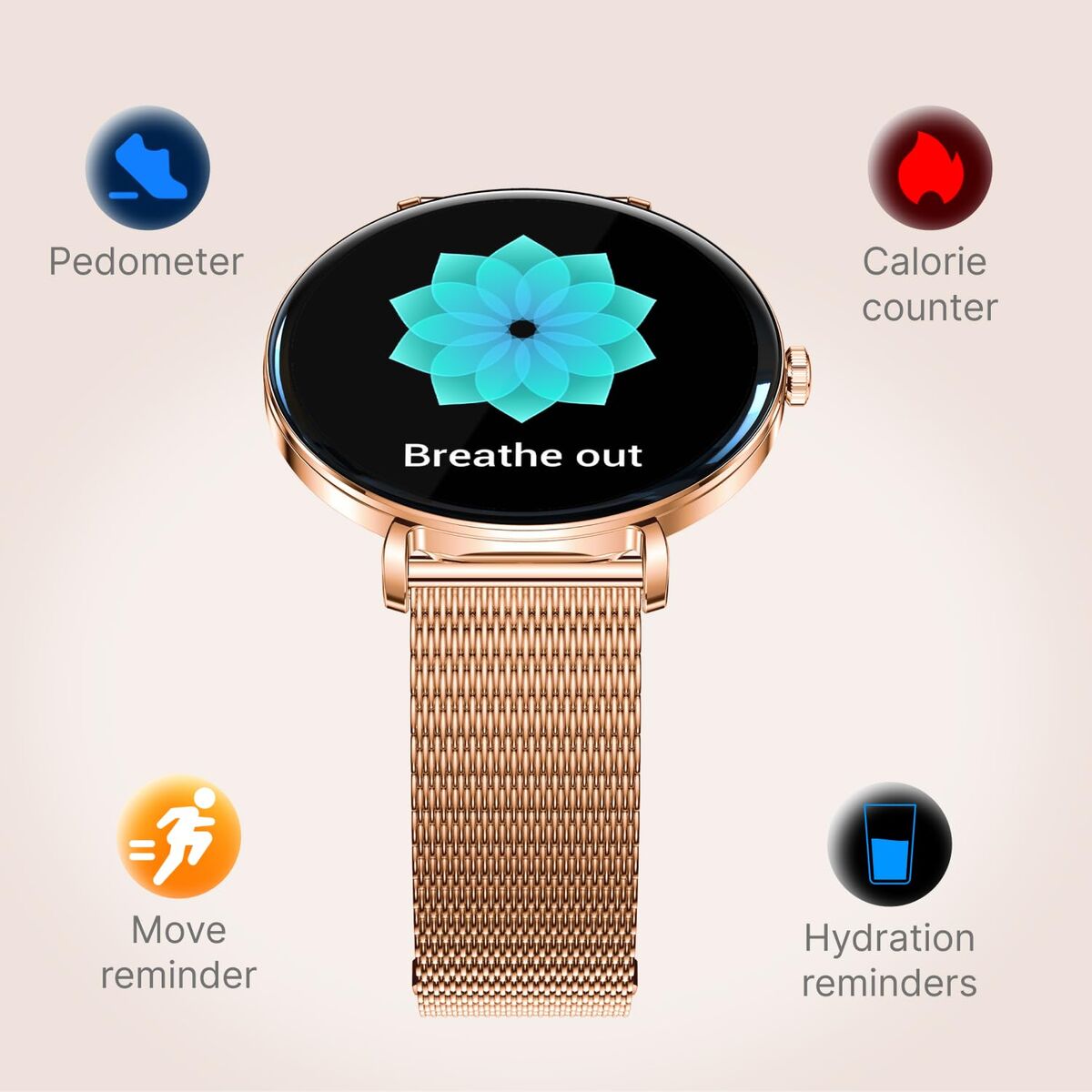 Forever Smartwatch Forever Gsm193533 Rose Gold 1,43"