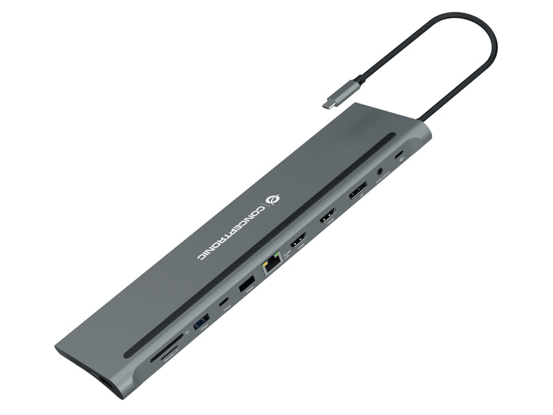 Conceptronic Adapter USB-C - Hdmi, Dp, USB 3.0 2.0,PD, GbE 0.18