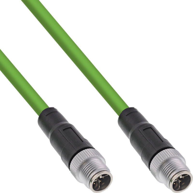 Inline® Industrial Network Cable M12 8-PIN X-coded Male/Male, CAT.6A Pur 5M